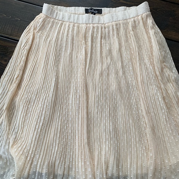 Lulus cream knee length skirt